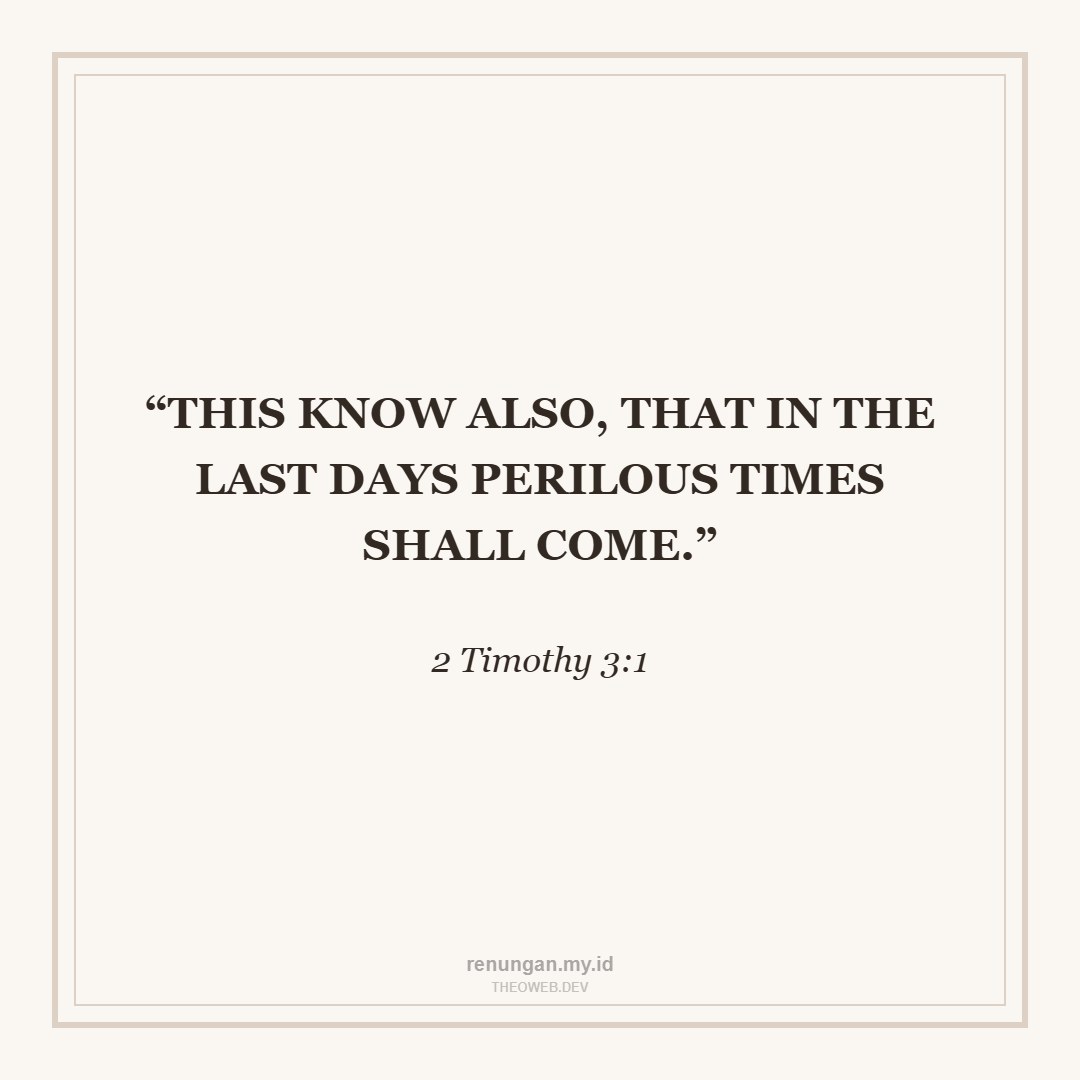 ONLY JESUS IN PERILOUS TIMES