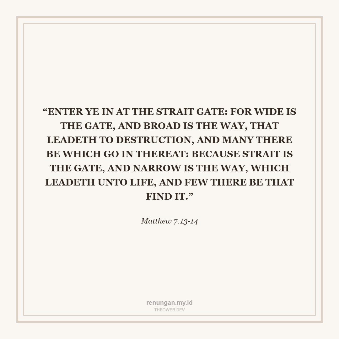 THE NARROW PATH TO LIFE
