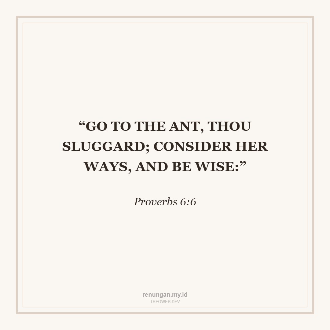 LEARNING DILIGENCE FROM THE ANT