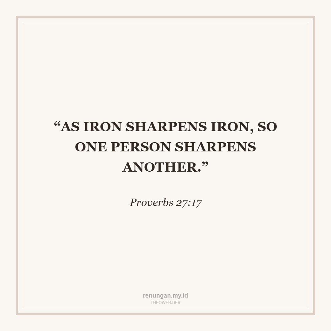 SHARPENING ONE ANOTHER IN CHRIST