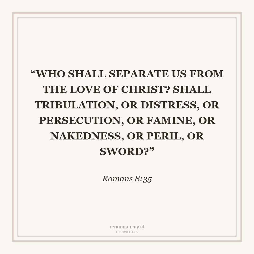 UNSEPARATED FROM CHRIST'S LOVE