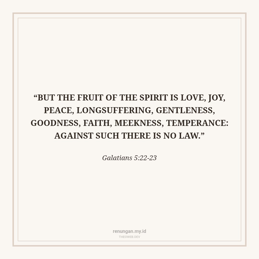 THE FRUIT OF THE SPIRIT