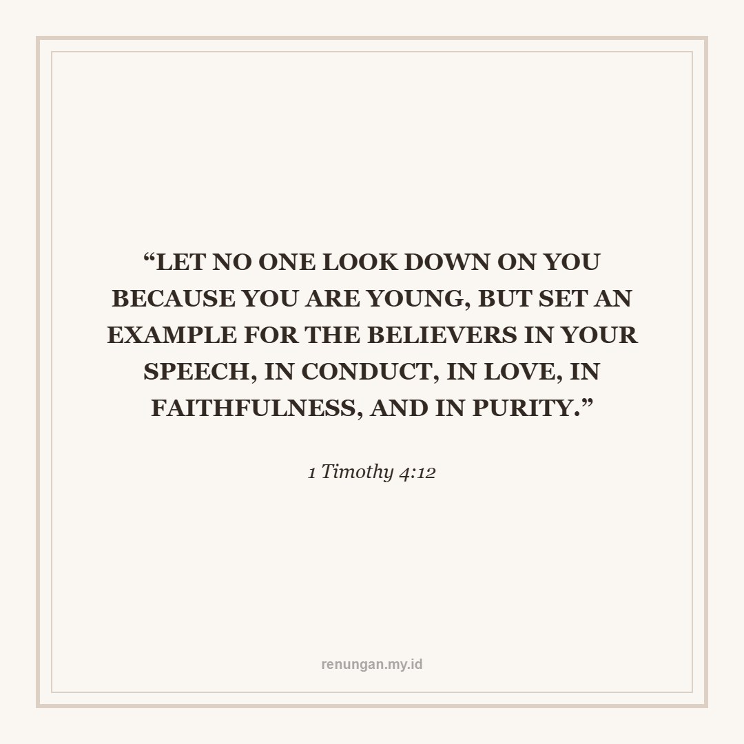 BEING AN EXAMPLE IN CHRIST