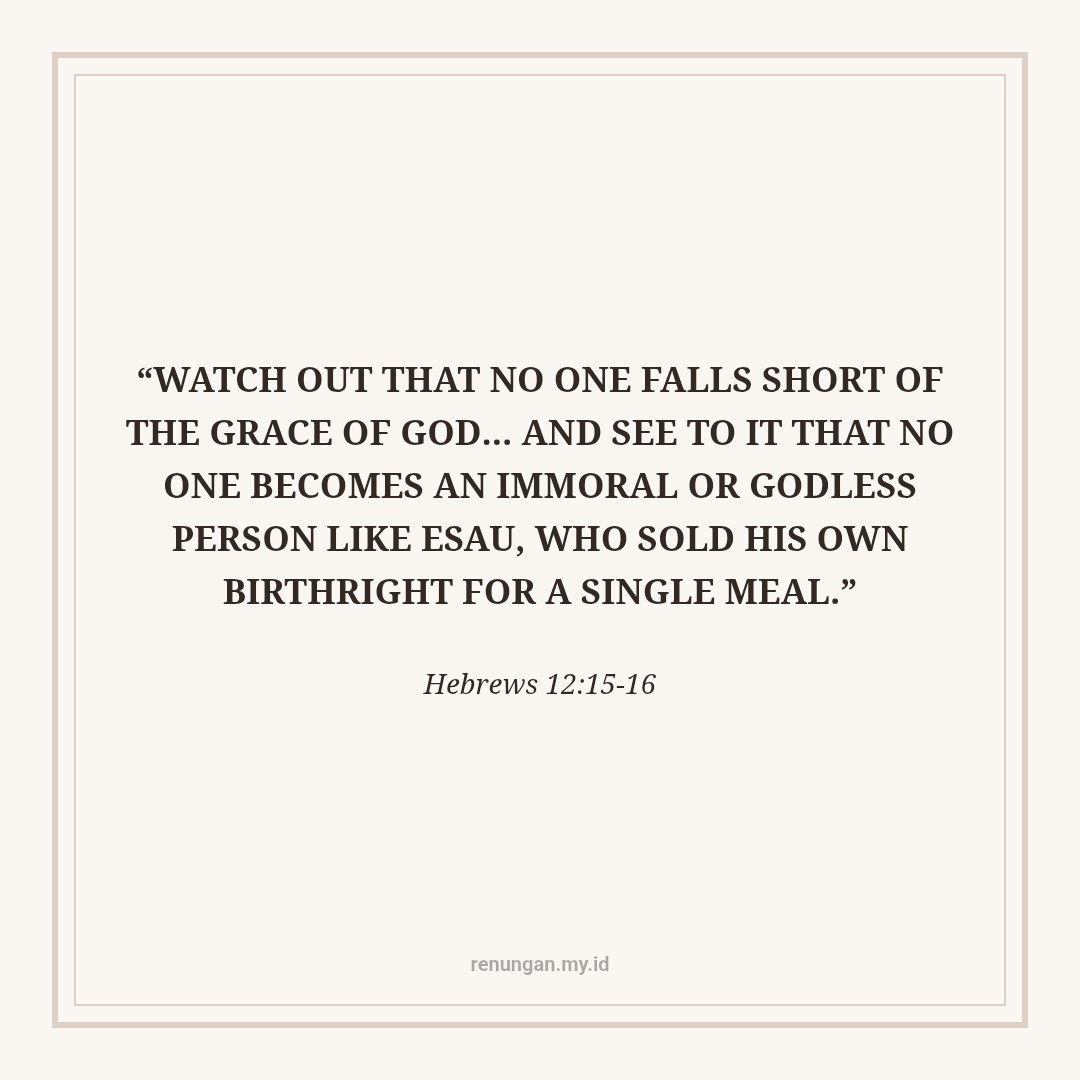 DO NOT SELL YOUR BIRTHRIGHT