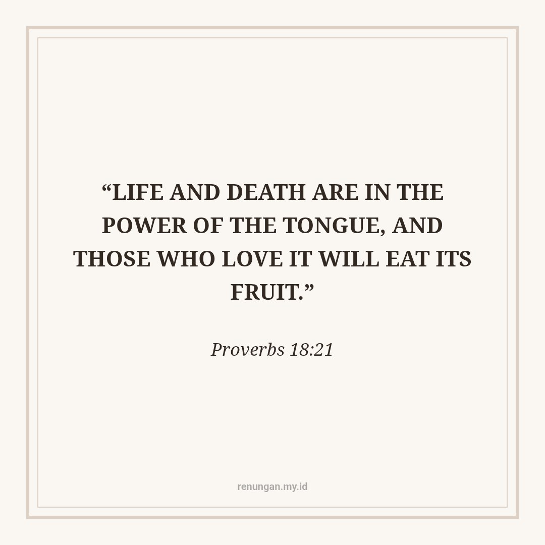 THE POWER BEHIND OUR TONGUES