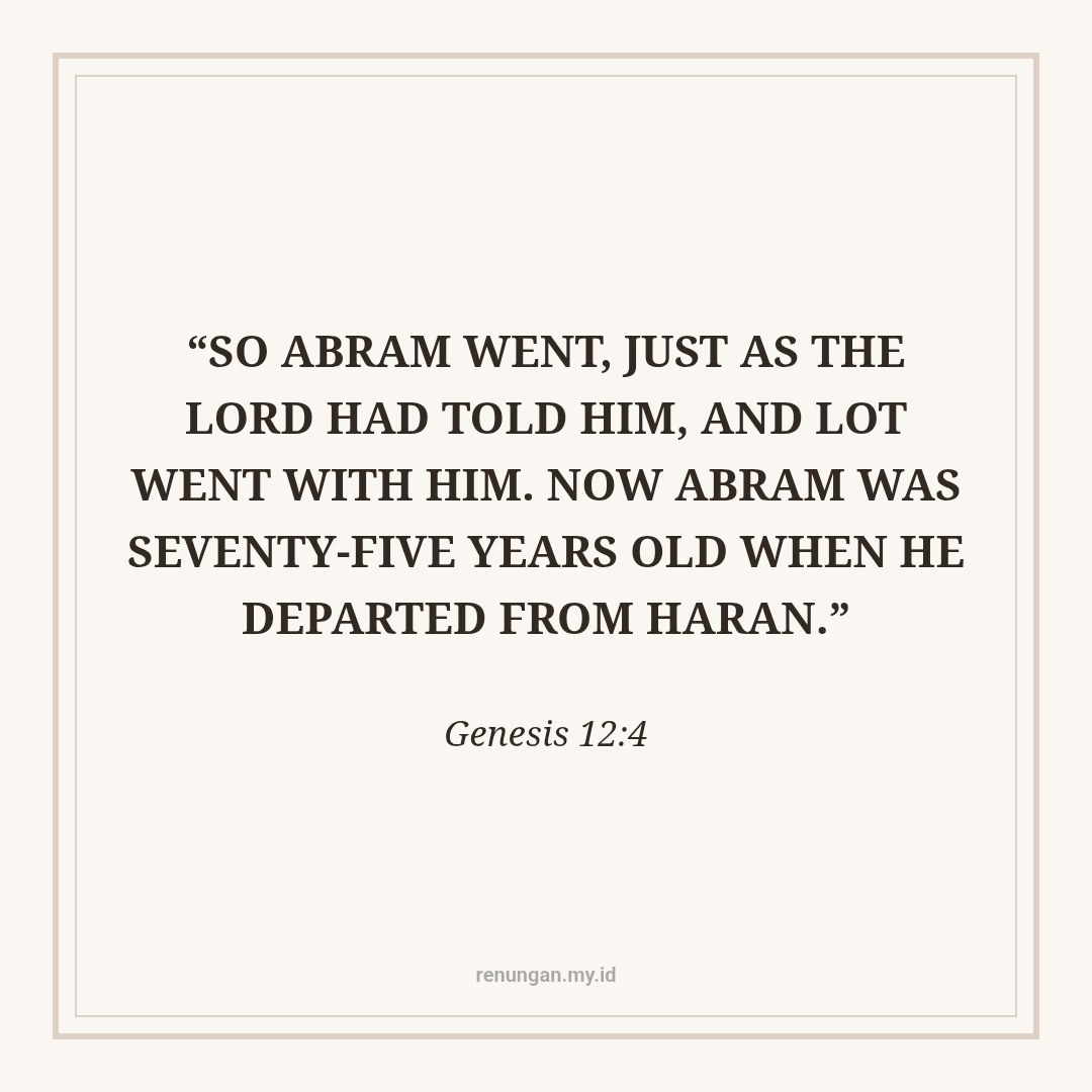 ABRAHAM: FAITH THAT ACTS BEFORE SEEING