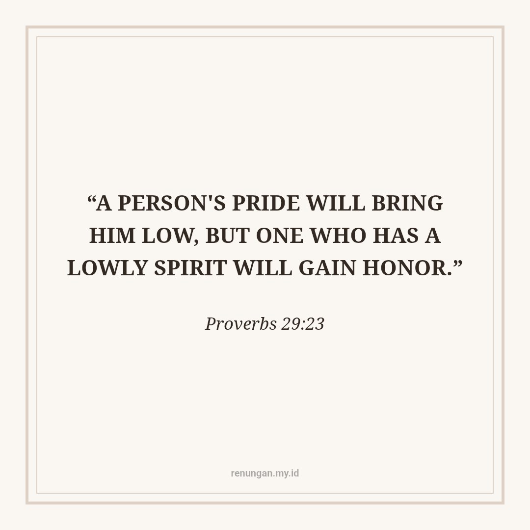 THE POWER OF GENUINE HUMILITY