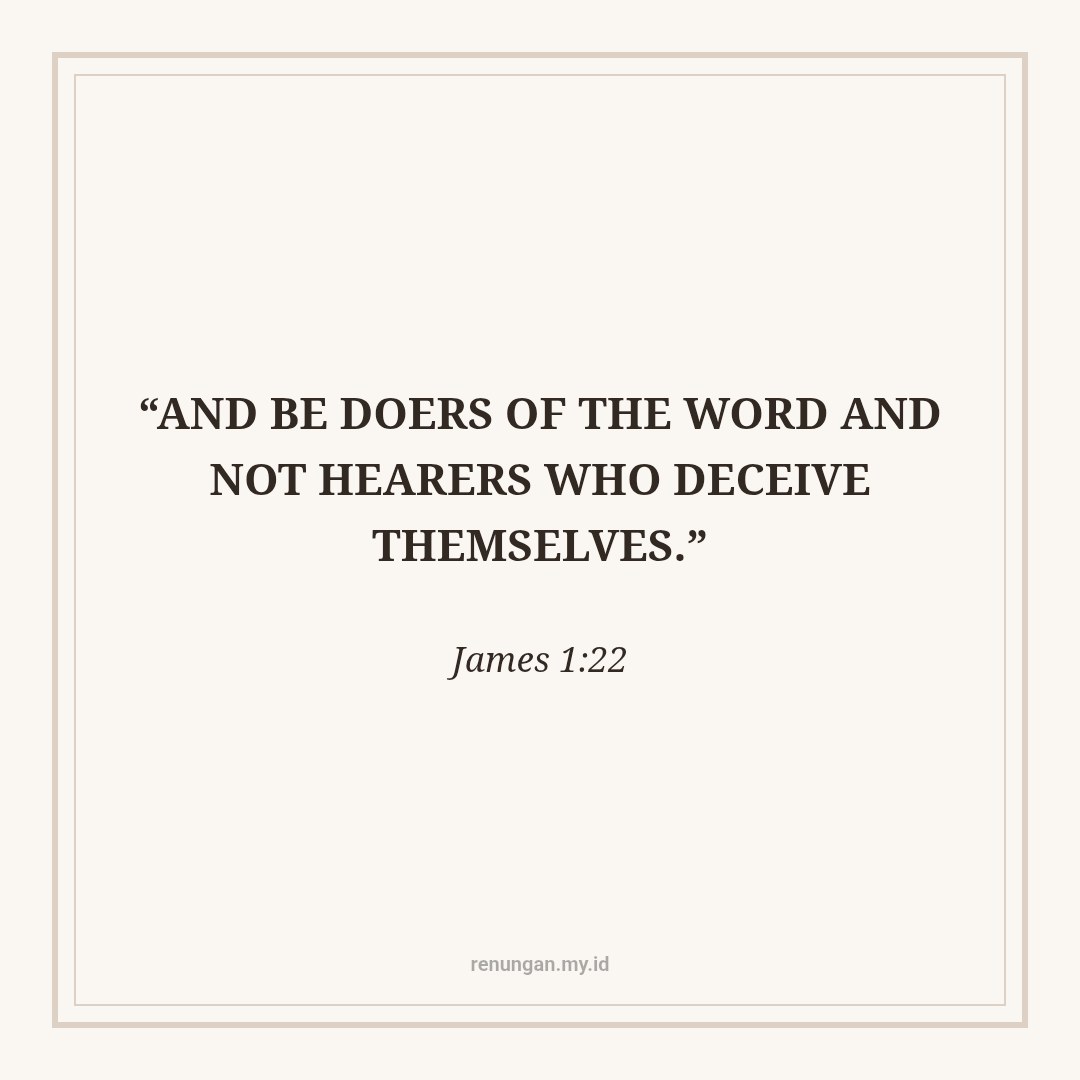 BEING DOERS OF THE WORD IN THE REAL WORLD
