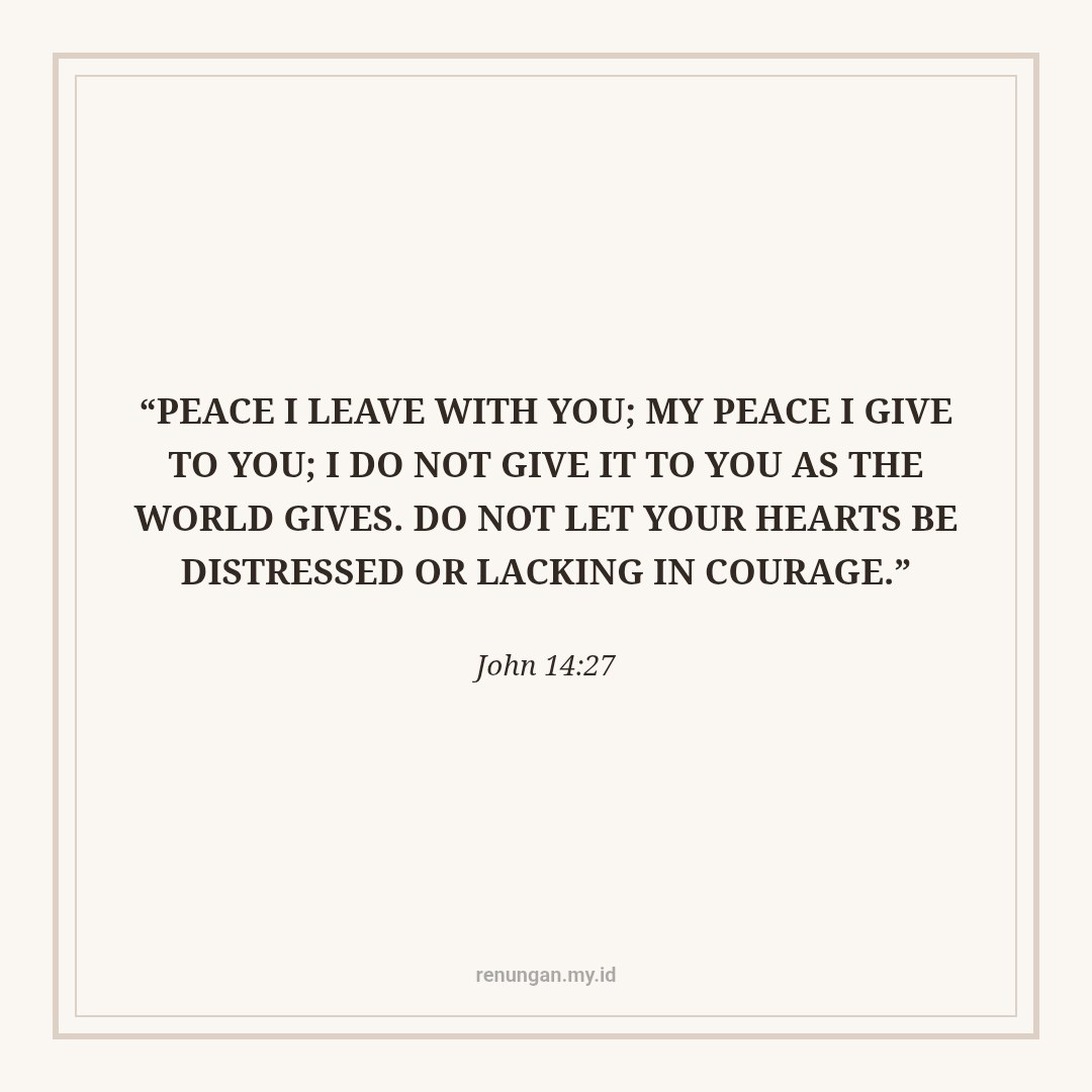 IN TRANQUILITY, THERE IS PEACE