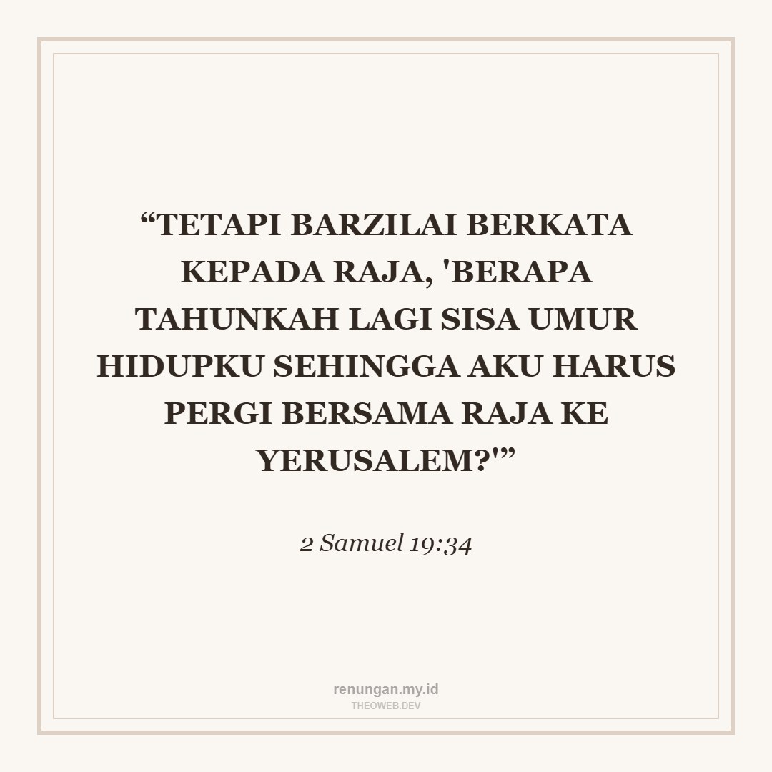 KESETIAAN TULUS DI USIA SENJA