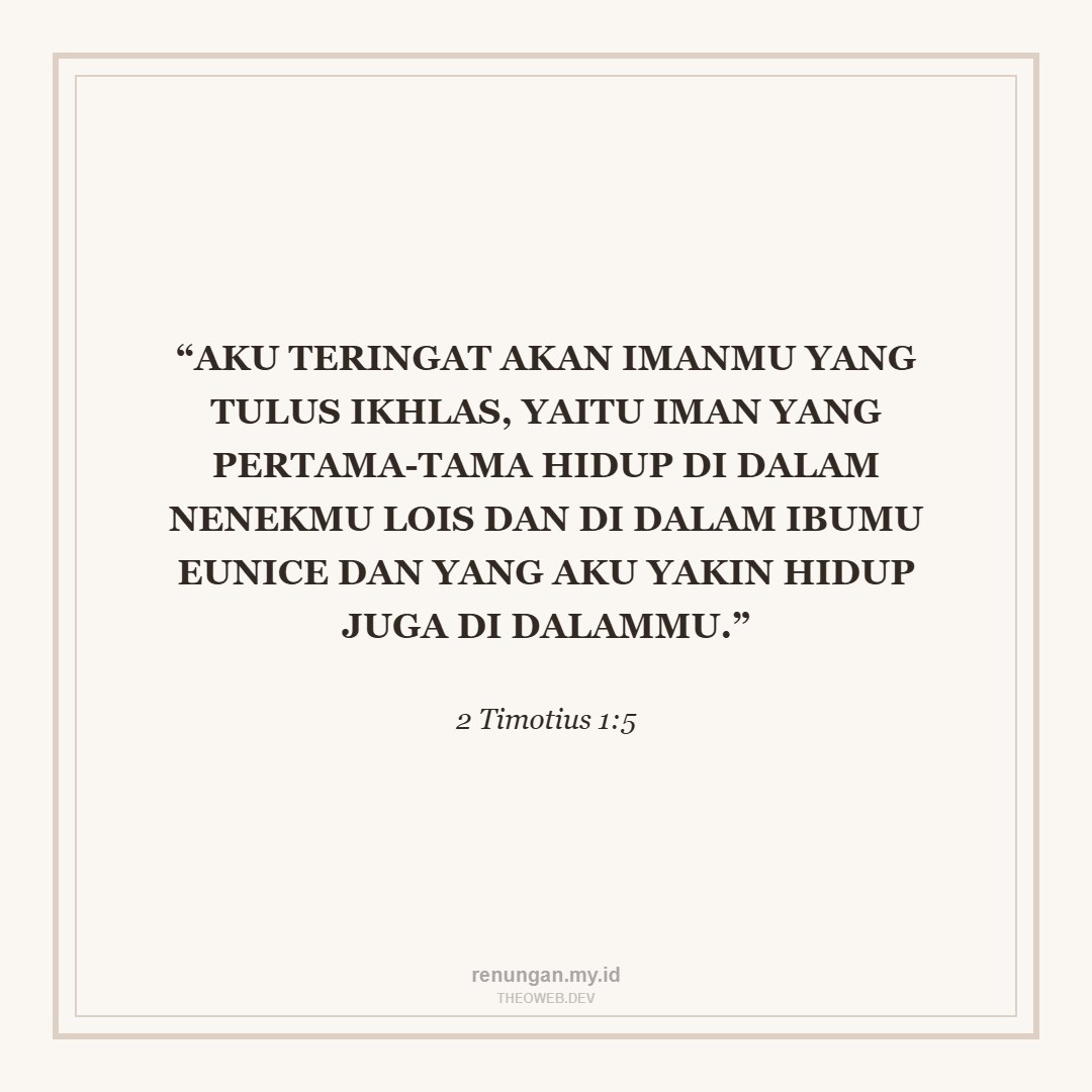 WARISAN IMAN LINTAS GENERASI