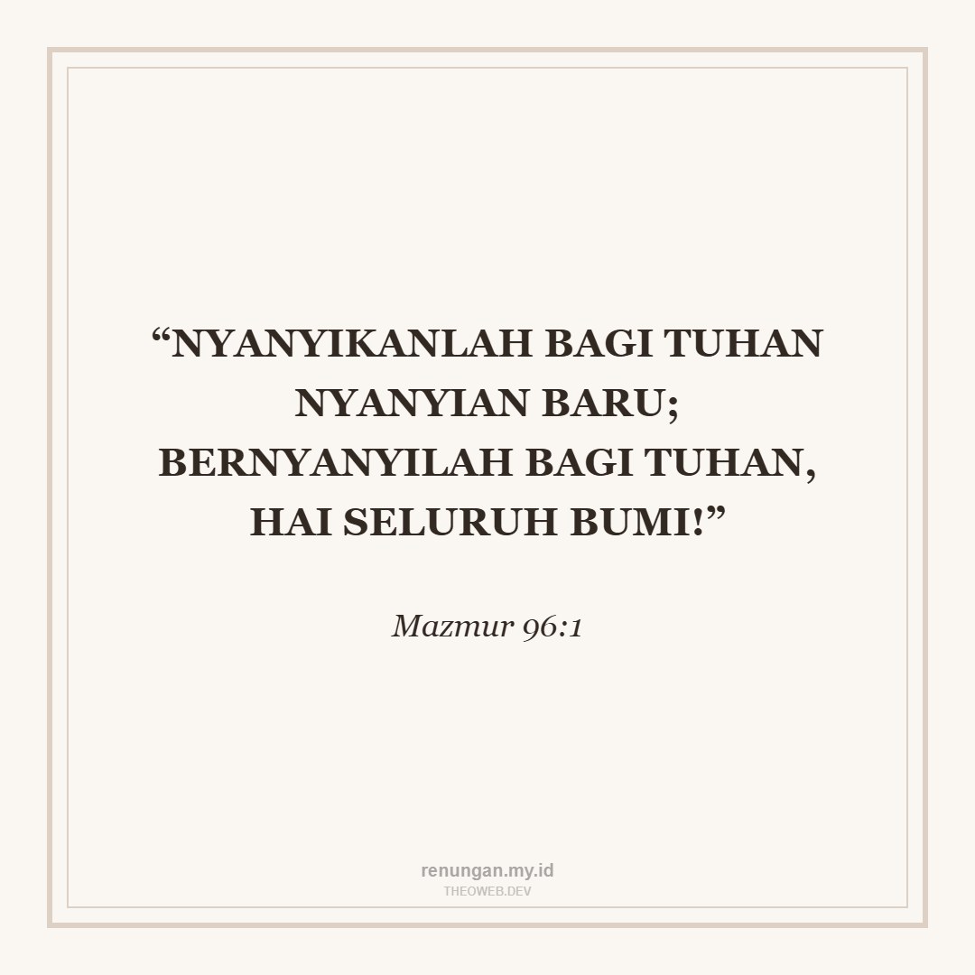 NYANYIAN BARU BAGI SANG RAJA