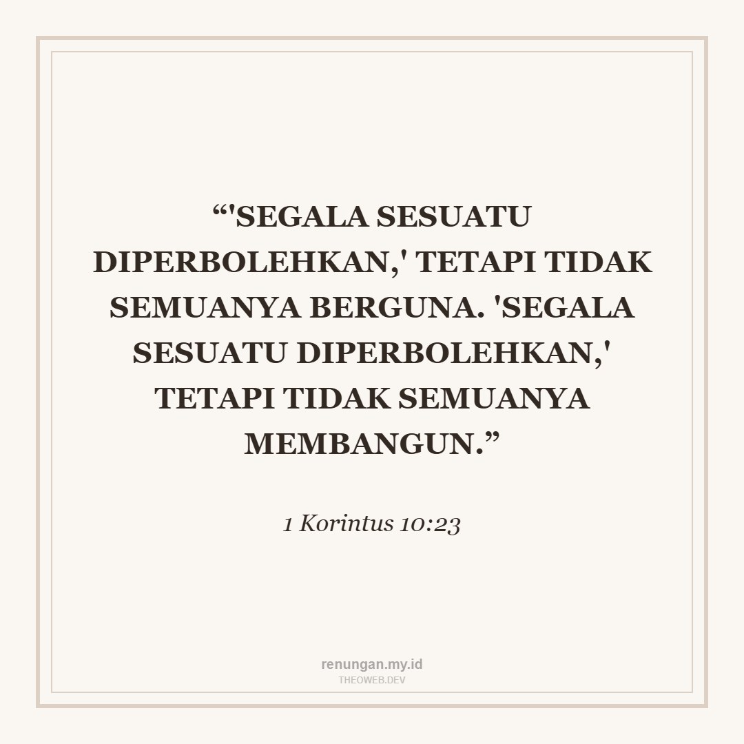 KEBEBASAN YANG MEMBANGUN SESAMA
