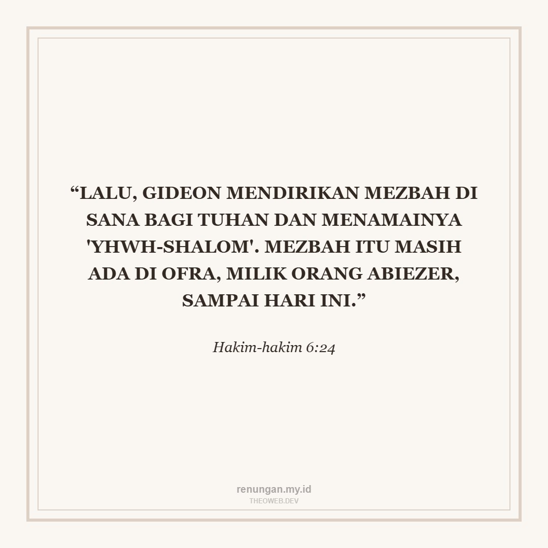 TUHAN ADALAH DAMAI SEJAHTERA
