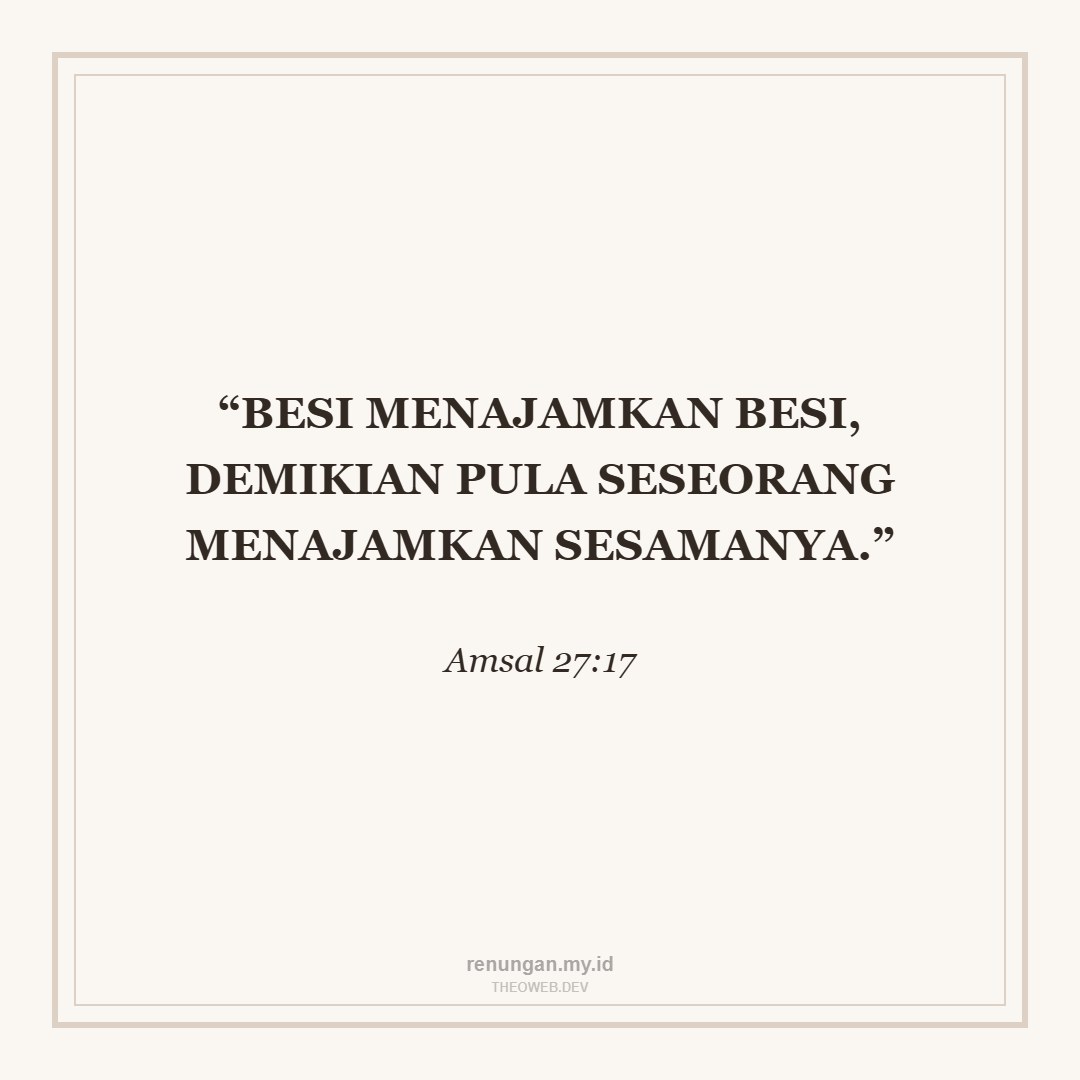 SALING MENAJAMKAN DALAM KRISTUS