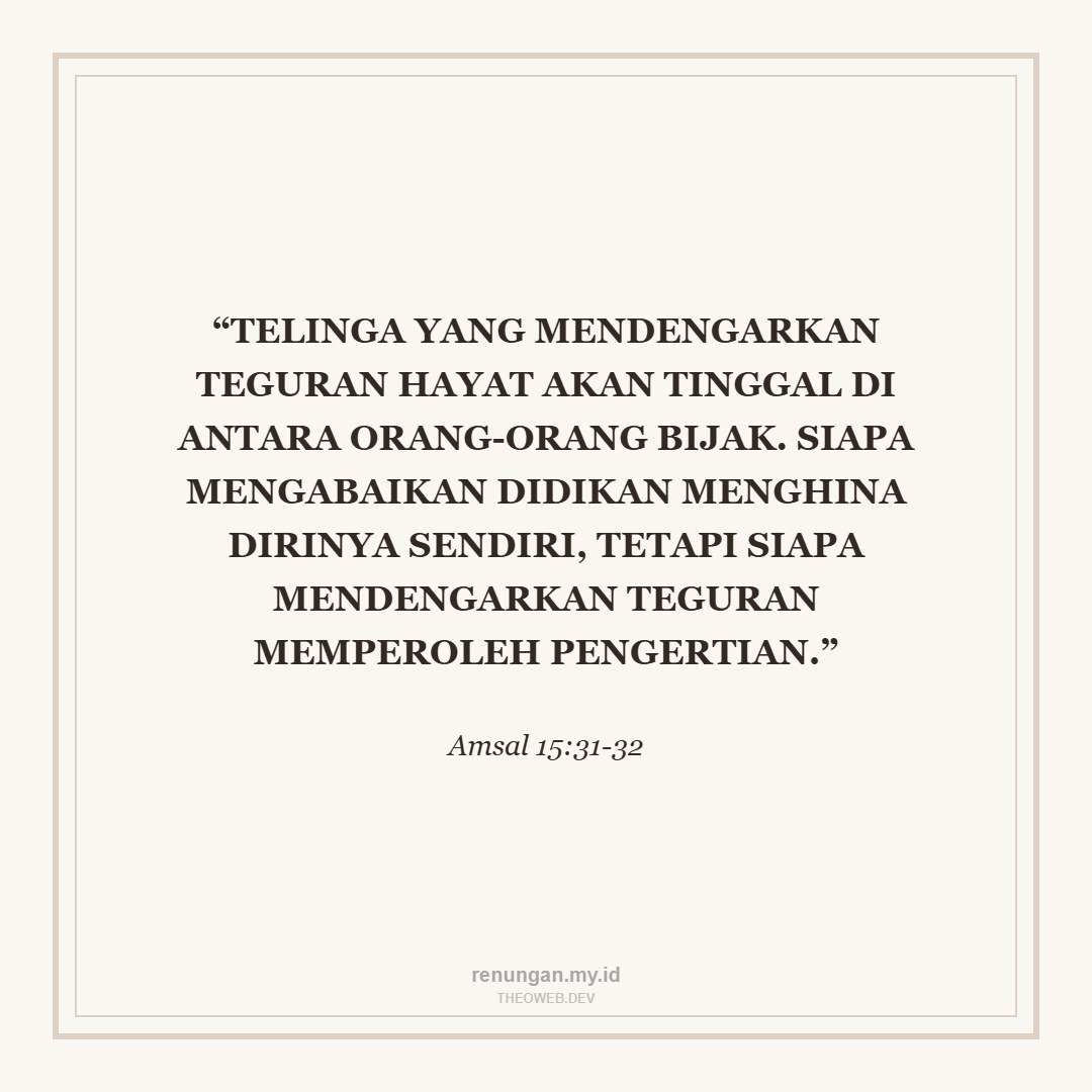 HATI YANG MAU DITEGUR