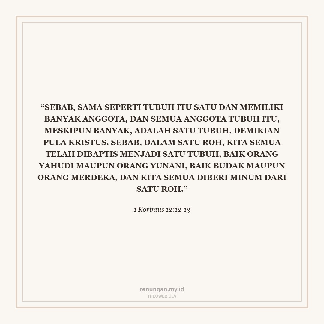 SATU TUBUH DALAM KRISTUS