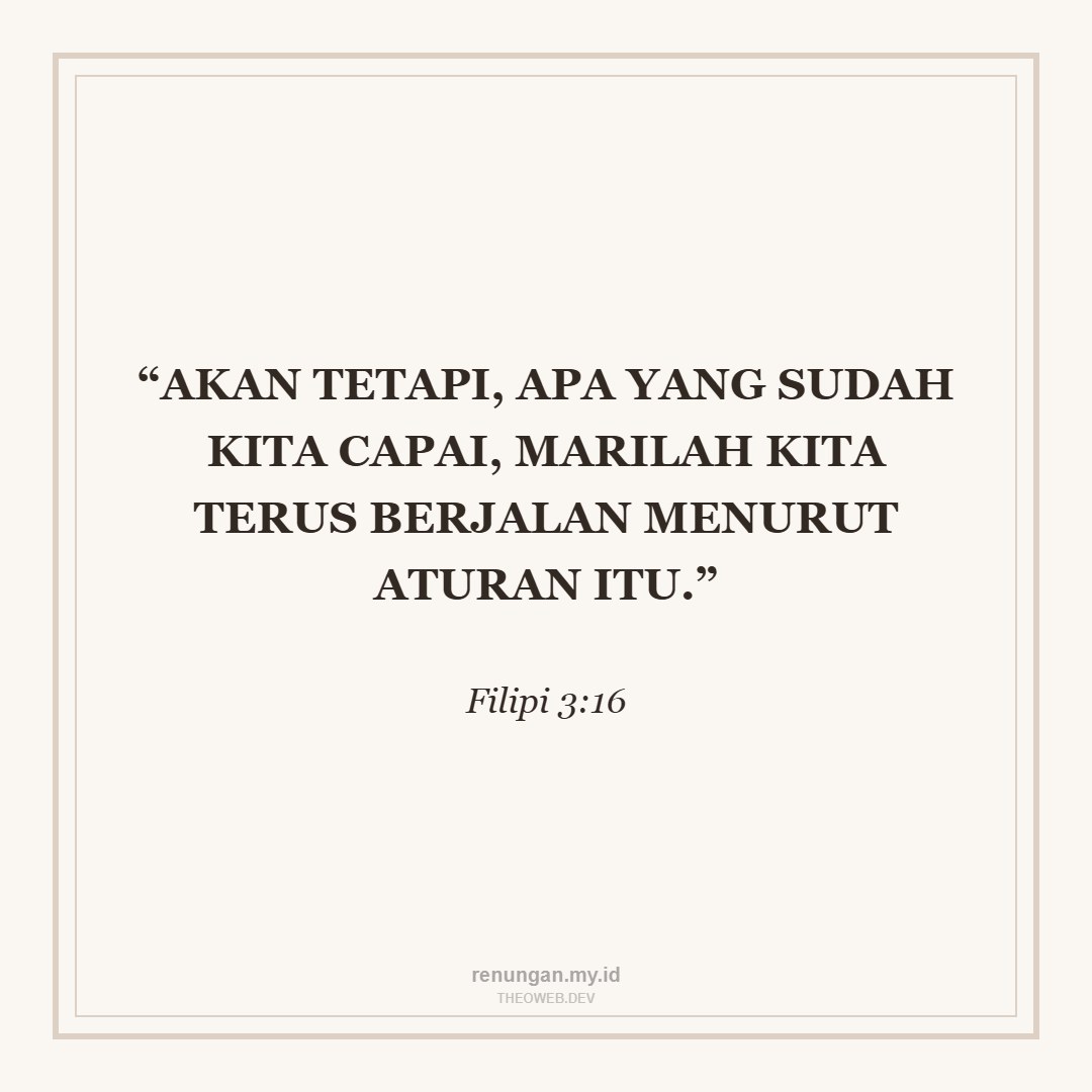 KONSISTENSI DIBUTUHKAN DALAM PERJALANAN IMAN