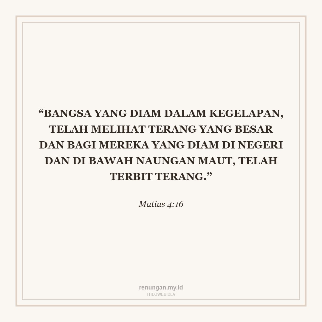 HARAPAN BARU DI GALILEA