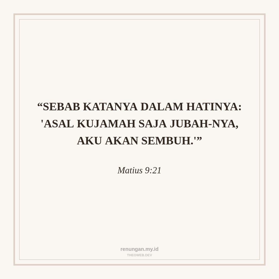 IMAN YANG MENJANGKAU KRISTUS