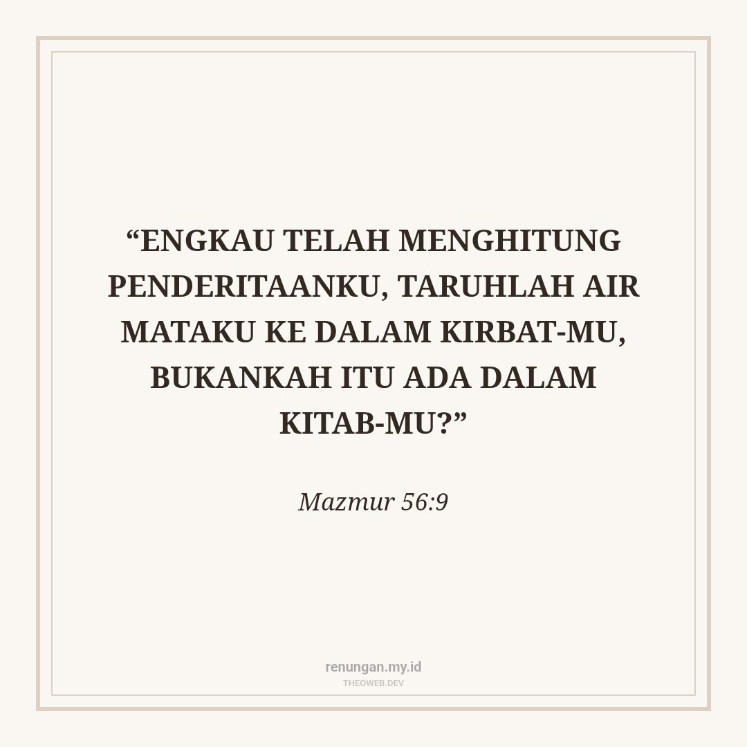 ALLAH MENGHITUNG SETIAP AIR MATA