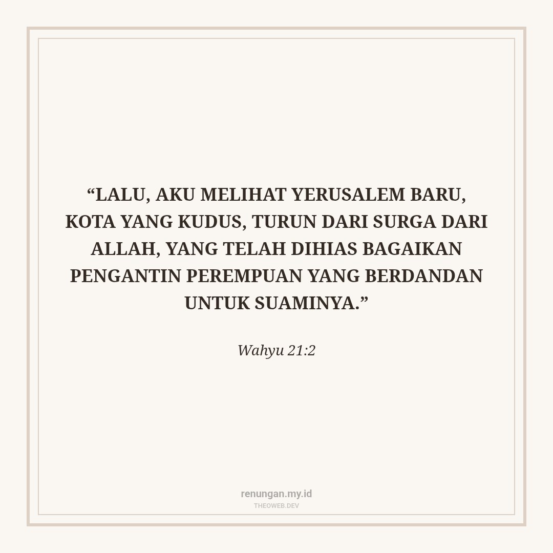 KOTA YANG TURUN DARI SORGA