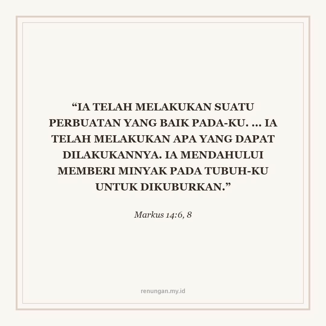 TANDA KASIH YANG TULUS