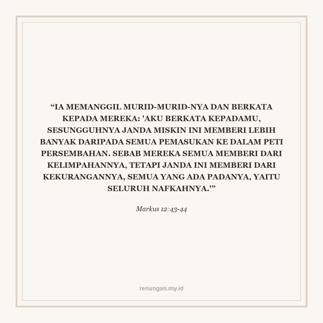 MEMBERI DARI KEKURANGAN