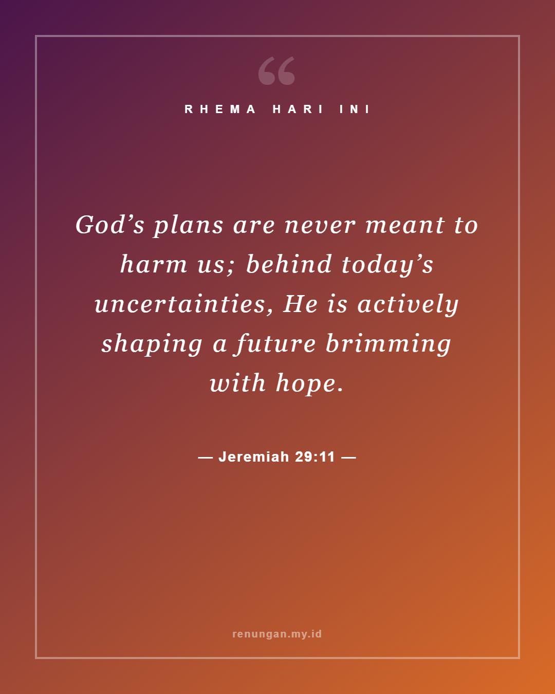 Jeremiah 29:11