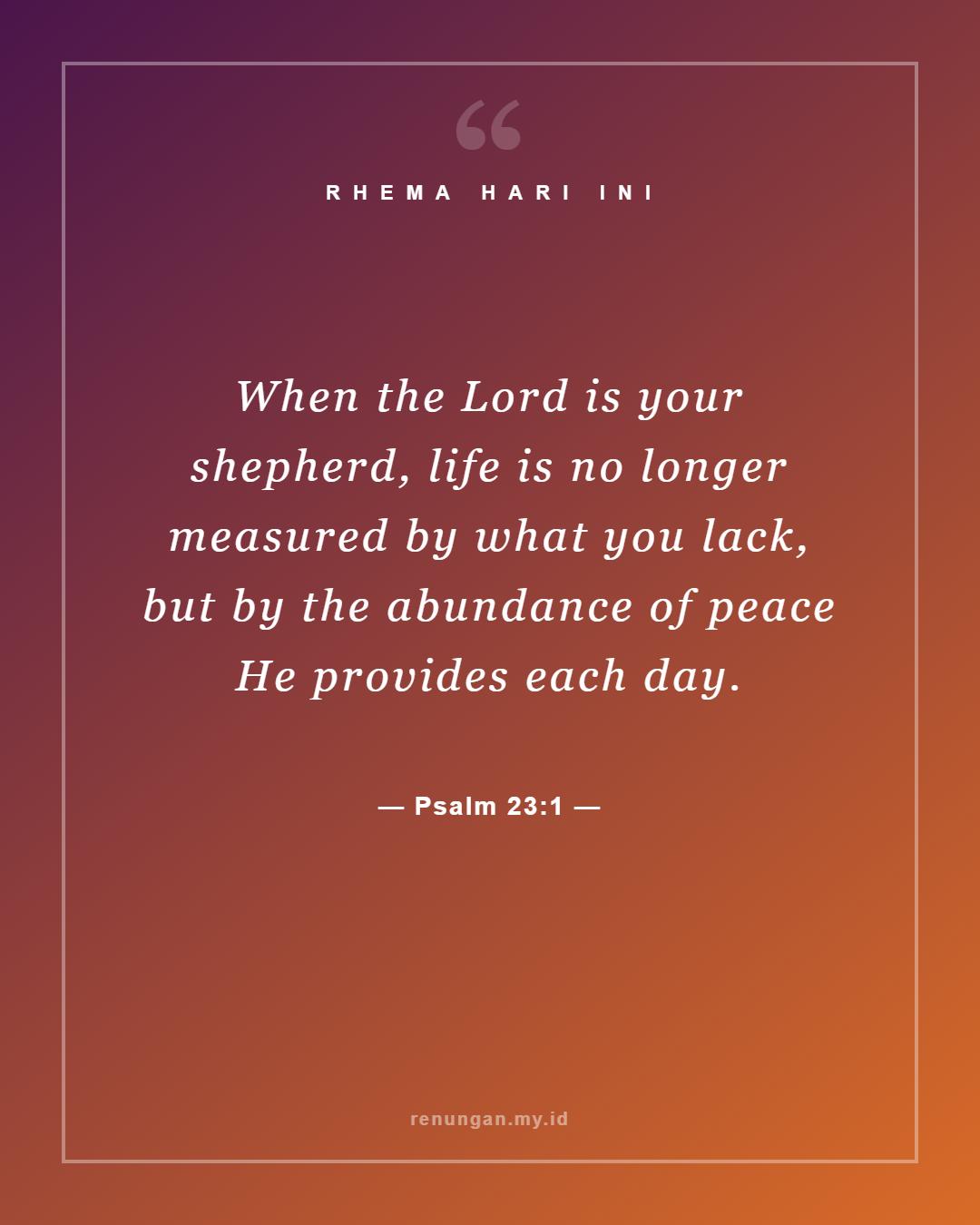 Psalm 23:1