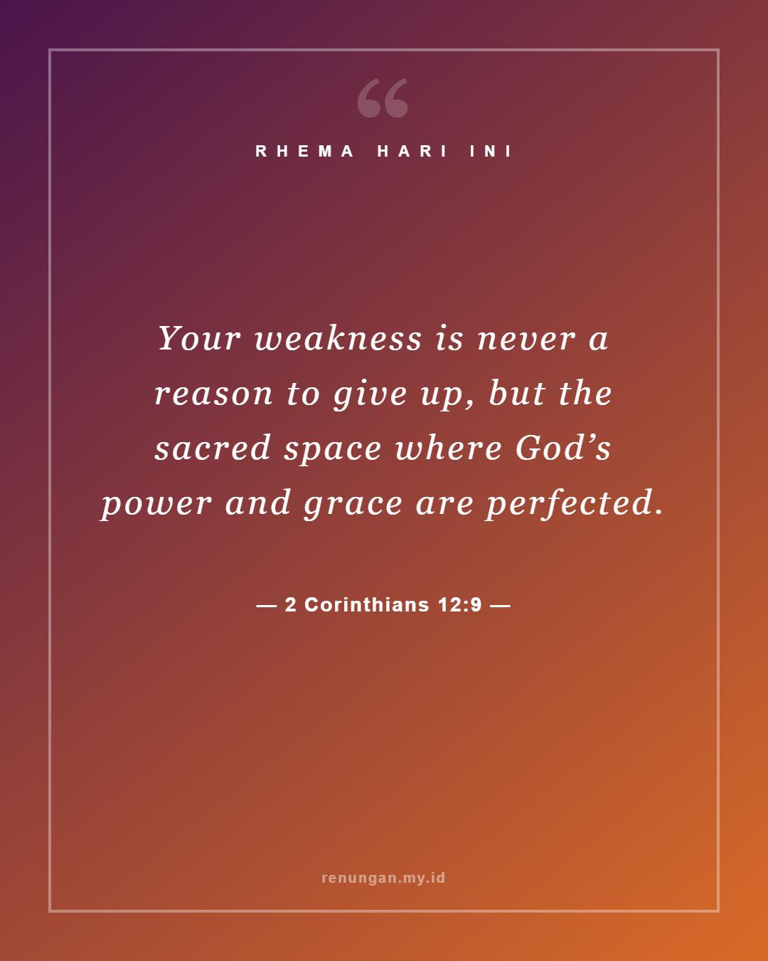 2 Corinthians 12:9