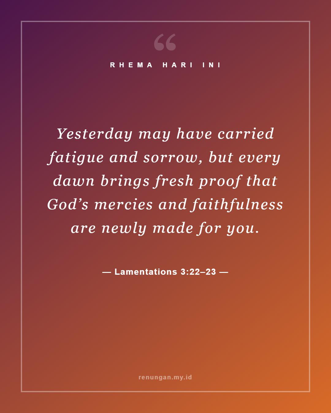 Lamentations 3:22–23