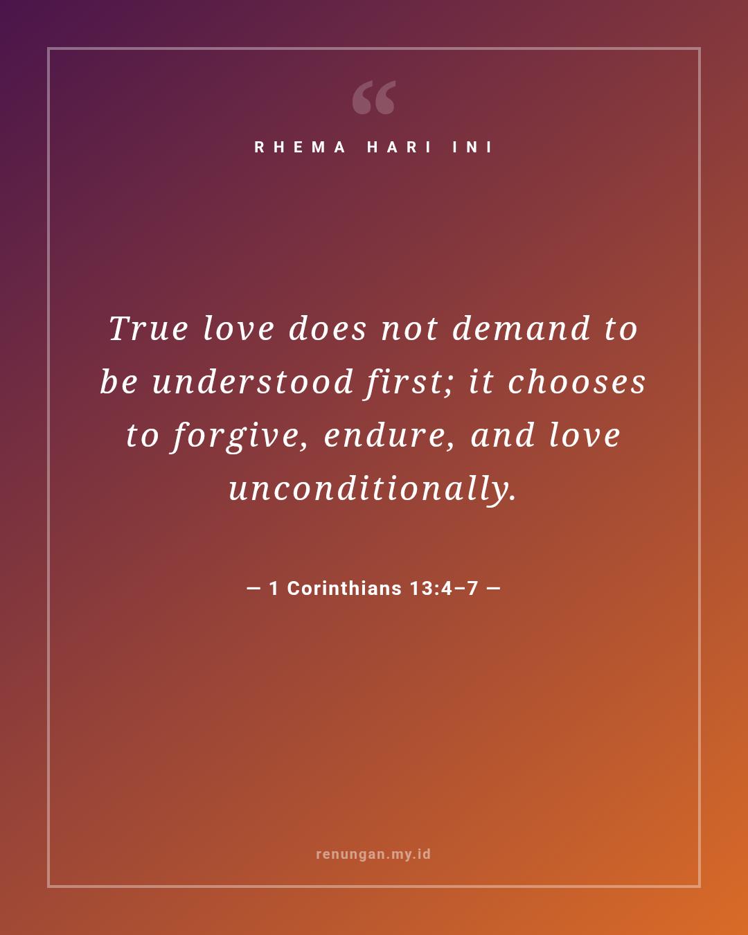 1 Corinthians 13:4–7