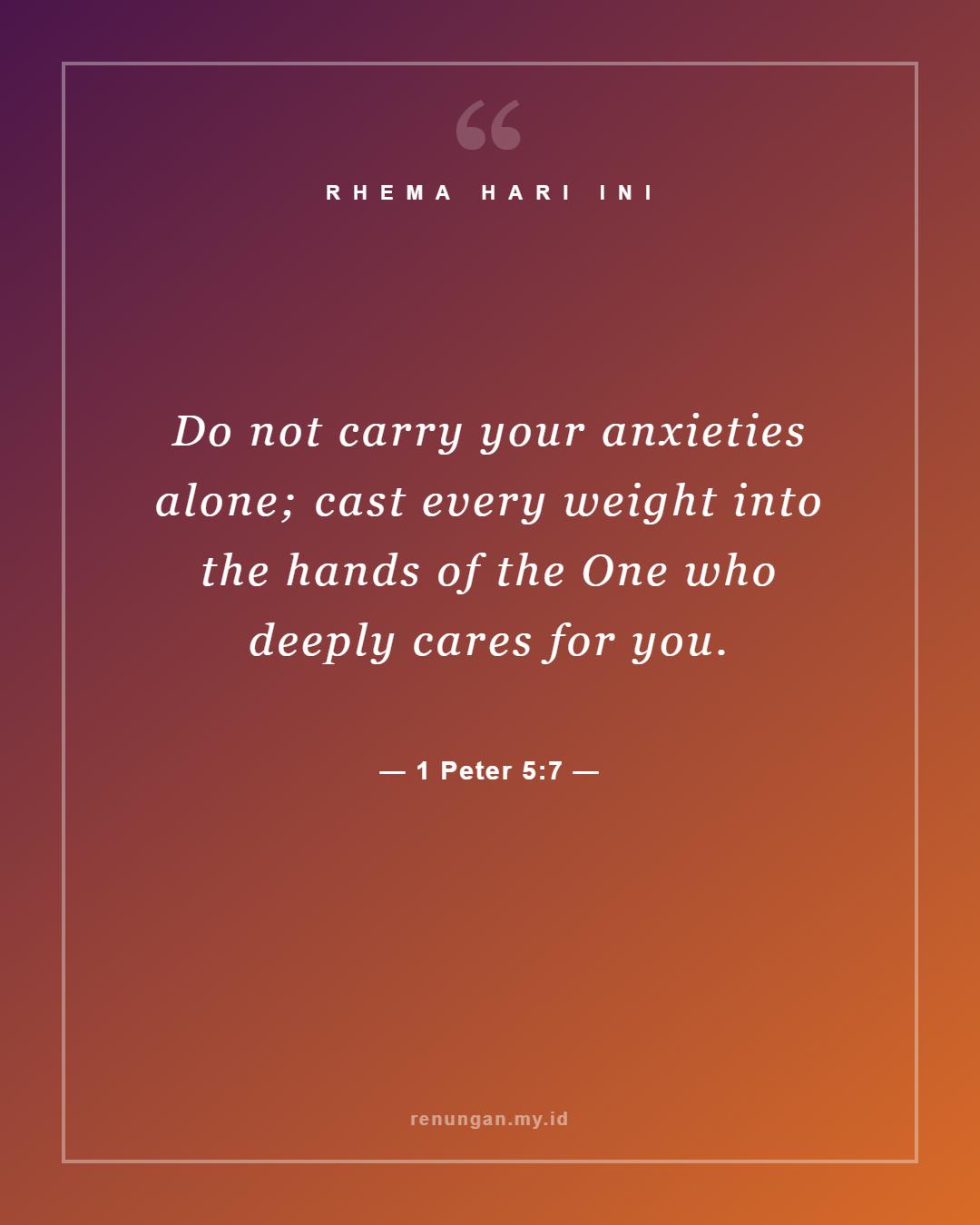 1 Peter 5:7