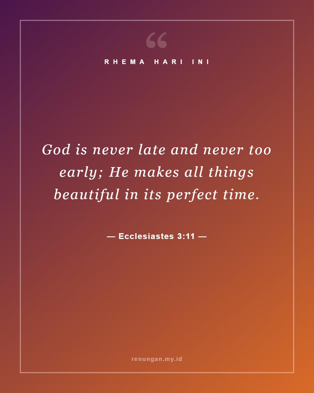 Ecclesiastes 3:11