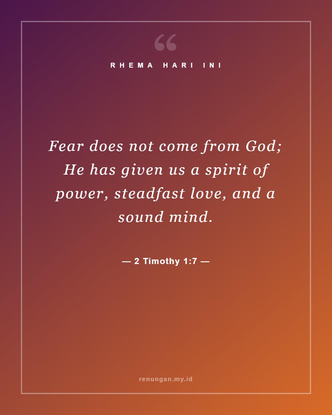 2 Timothy 1:7