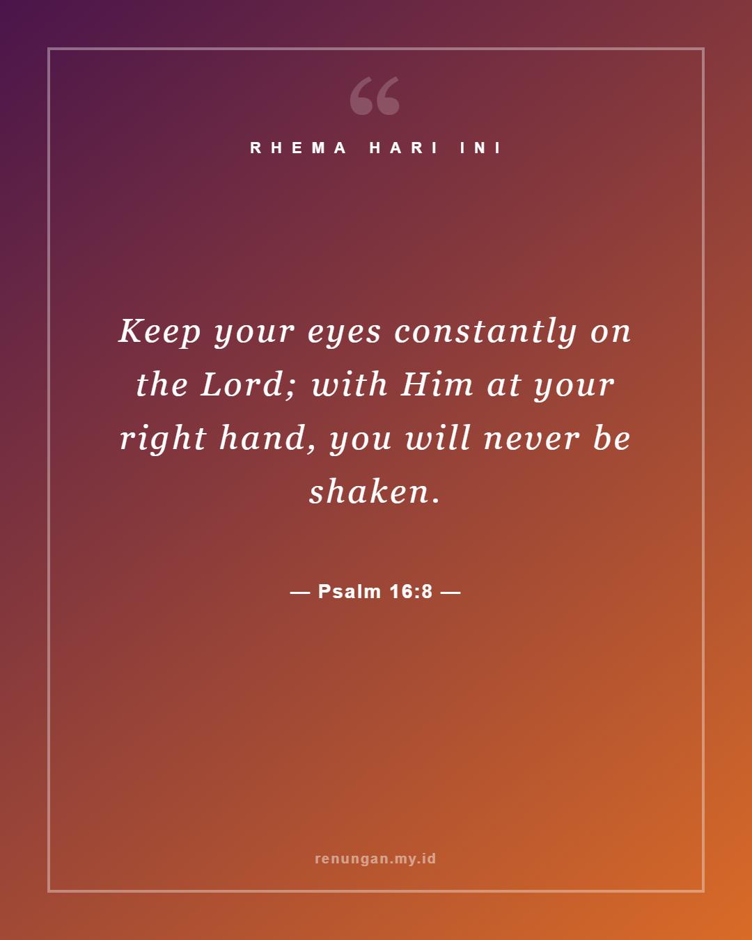 Psalm 16:8