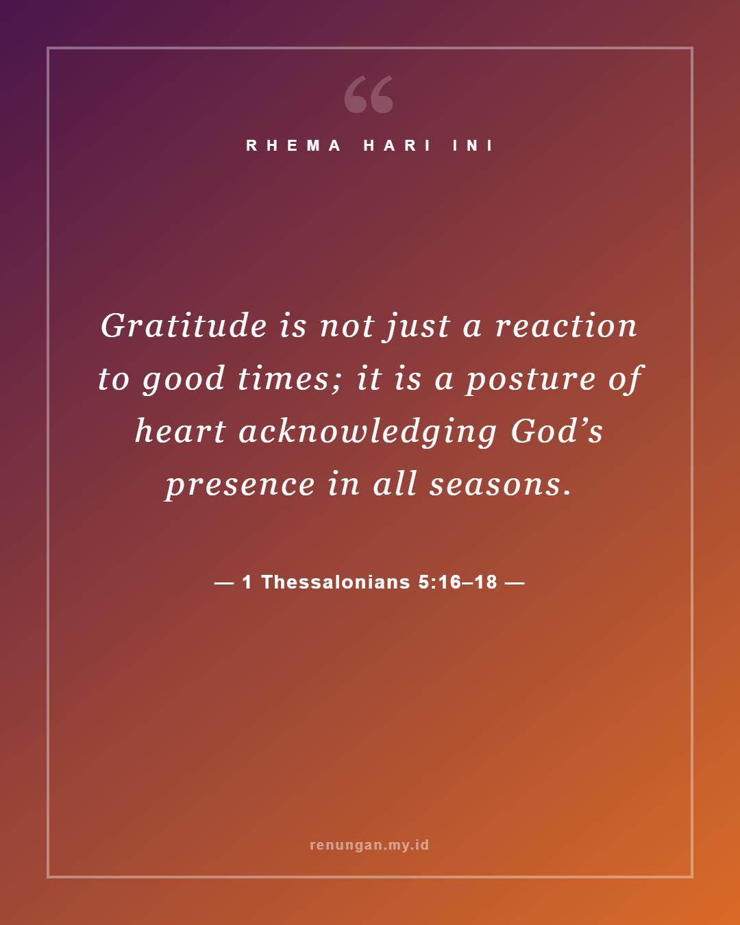 1 Thessalonians 5:16–18