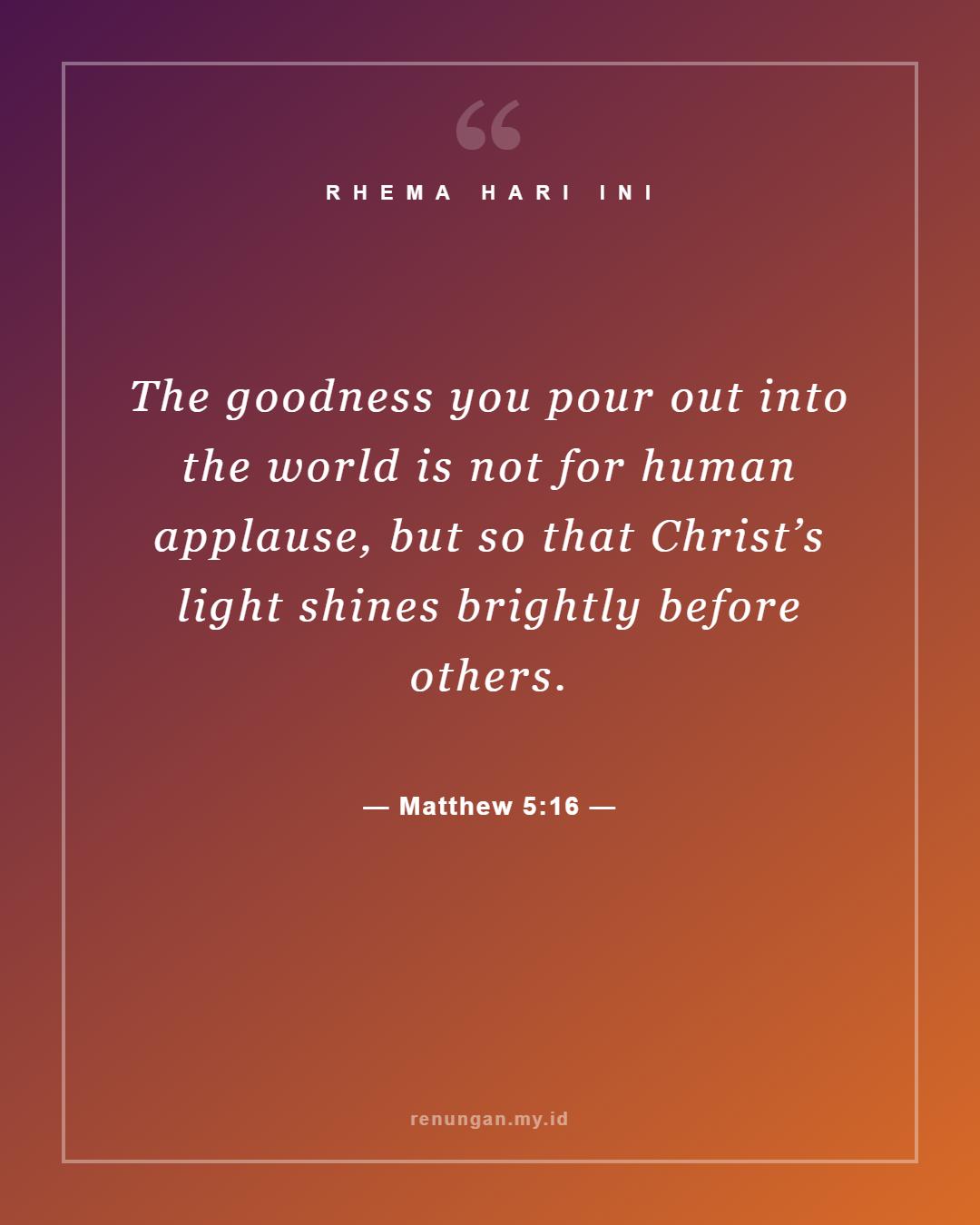 Matthew 5:16
