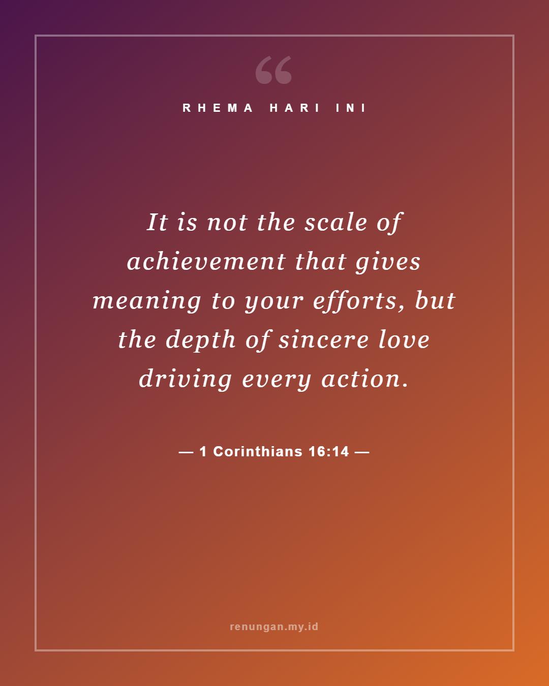1 Corinthians 16:14