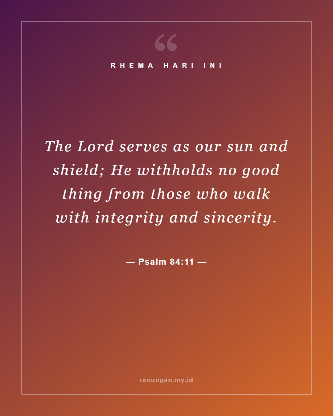 Psalm 84:11