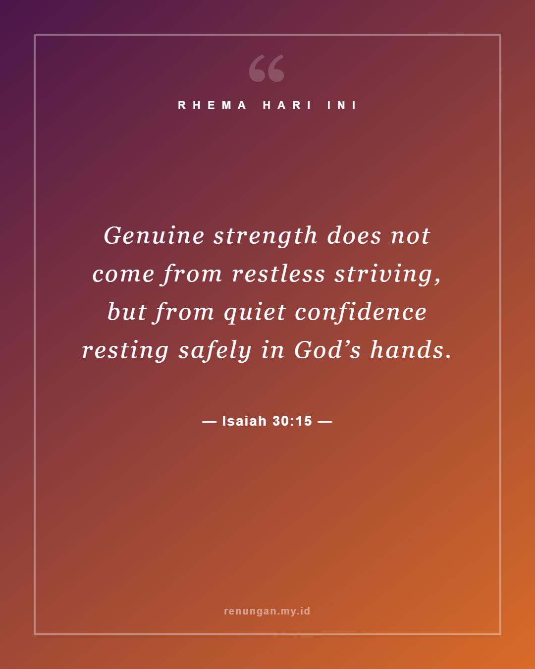Isaiah 30:15