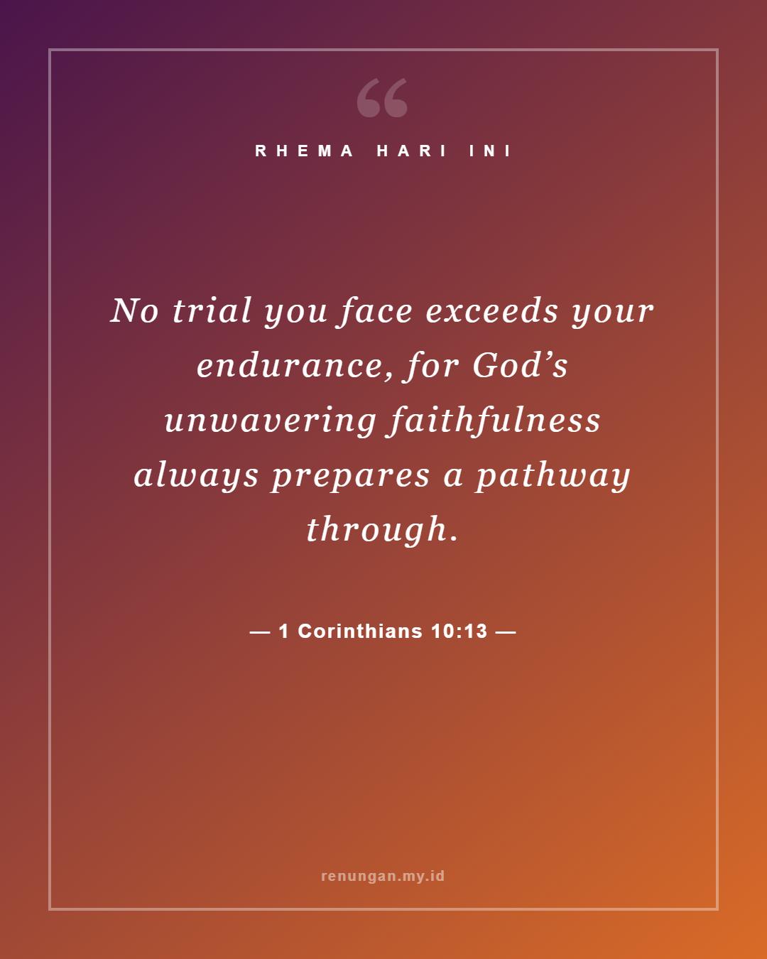 1 Corinthians 10:13