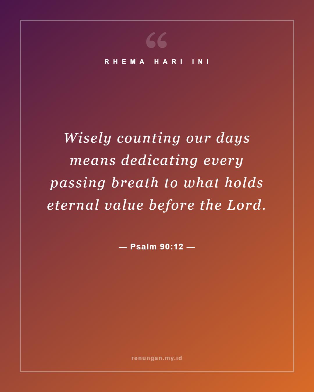 Psalm 90:12