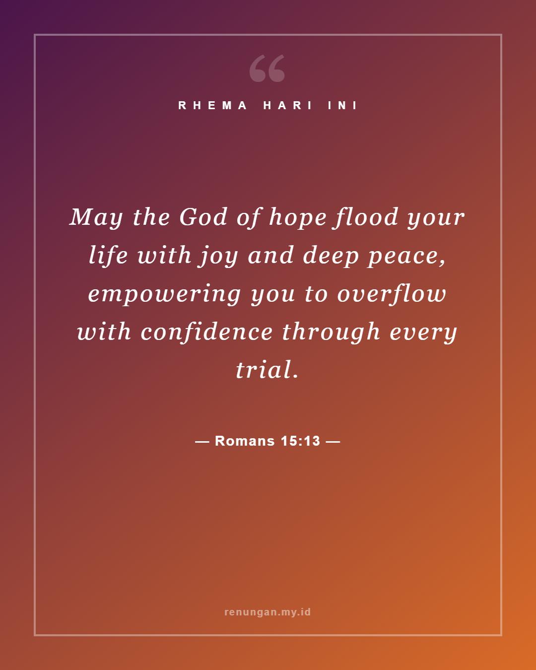 Romans 15:13