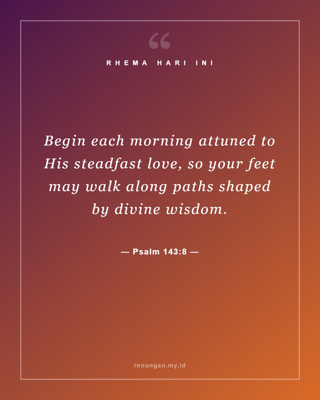 Psalm 143:8
