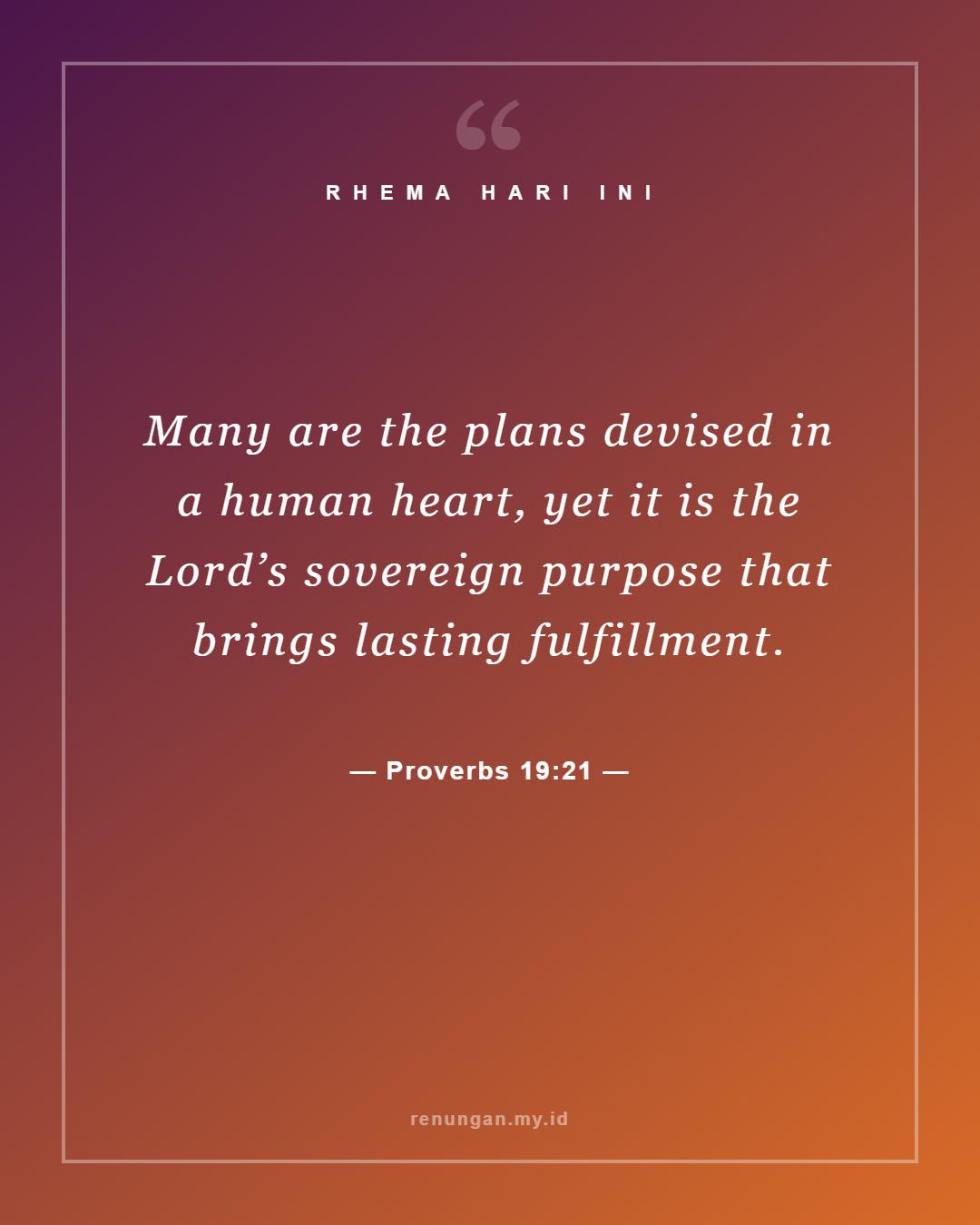Proverbs 19:21