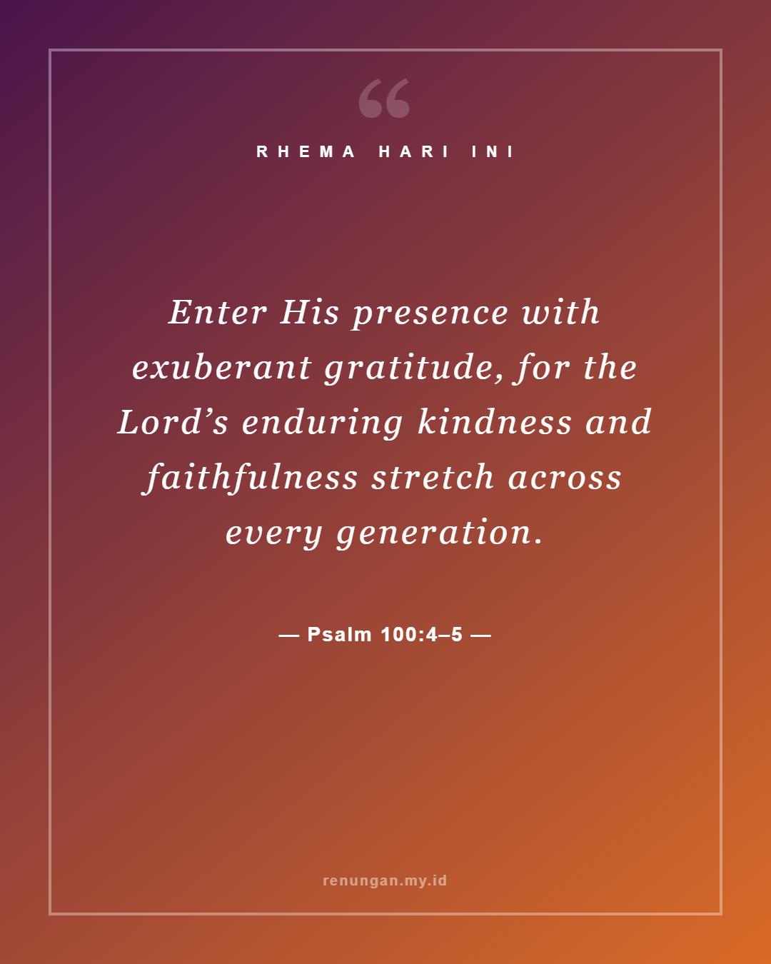Psalm 100:4–5