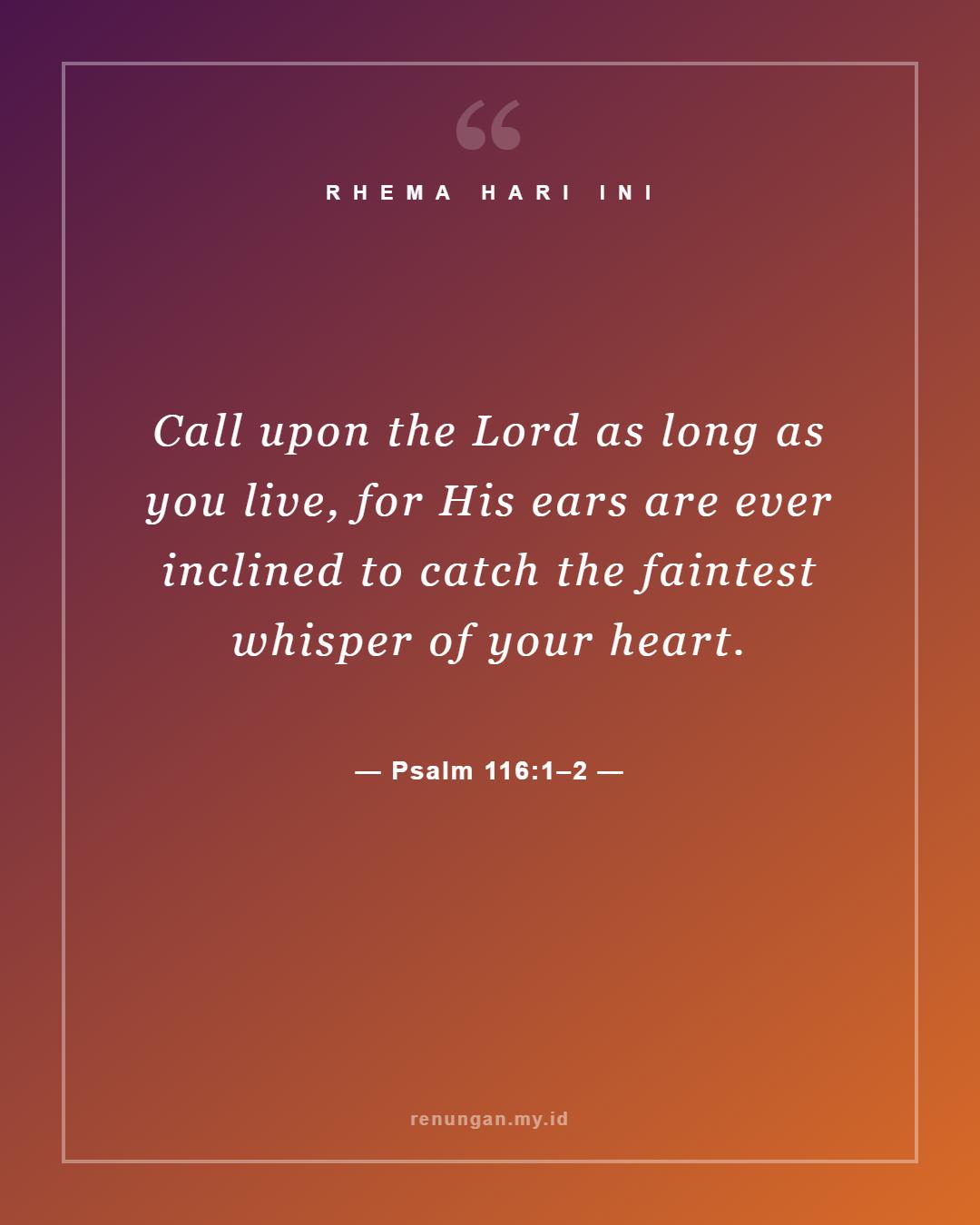 Psalm 116:1–2