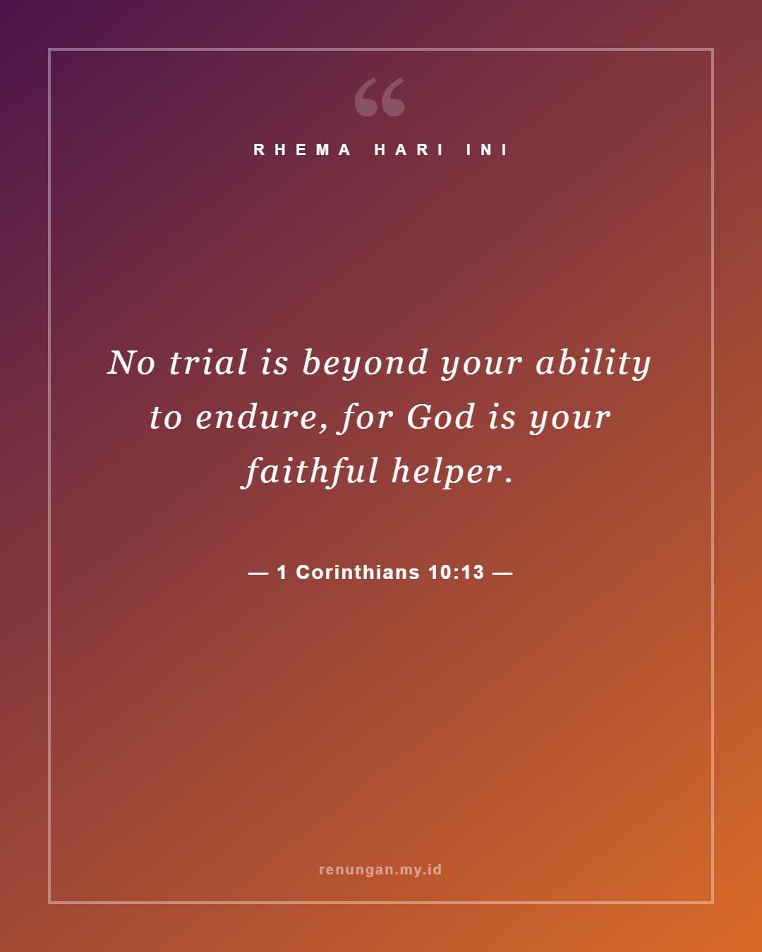 1 Corinthians 10:13